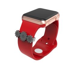Unique Jewelry Accessories Smart Watch Rubber Sport Band Adornment Decorative Ring Loops For Iwatch Strap Charm 