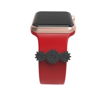 Jewelry Accessories Smart Watch Rubber Sport Band Adornment  Customized Ring Loops For Iwatch Strap Charm