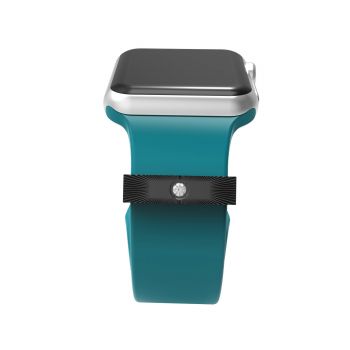 Inlaid Single Diamond Smart Watch Rubber Sport Band Adornment Decorative Ring Loops For Iwatch Strap Charm