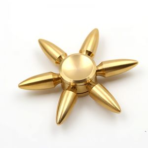 Bullet design 6 Sided Detachable brass Fidget Spinner Toy