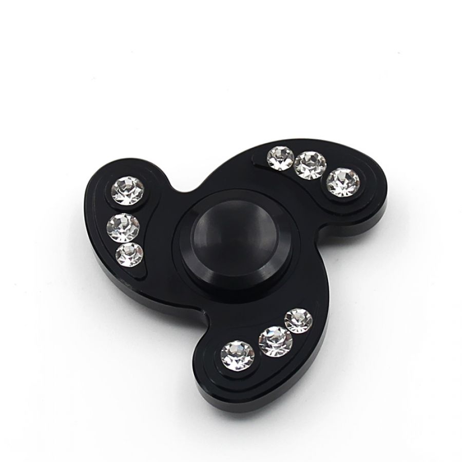 black and blue fidget spinner