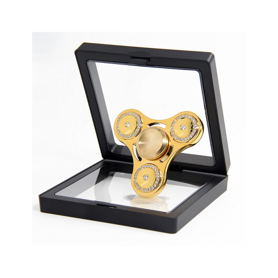 Gold Fidget Spinner With Diamonds