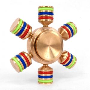 6 sided fidget Hand spinner finger brass fidget spinner toy