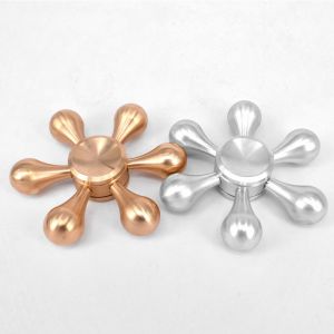 Copper fidget finger spinner detachable 6pcs stick