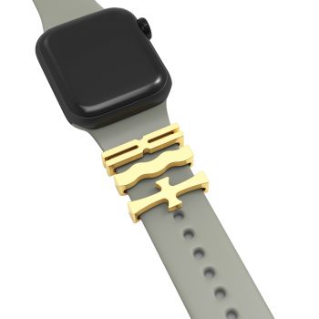 Watch Band Metal Decorative Ring Loops Accessories Valentine's Day Gift 3pcs/set For Smart Watch Silicone Band Strap 38mm 40mm 42mm 44mm