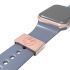 Metal Decorative Rings Loops Luxury Design Rubber Strap Ornament Compatible for Watch Sport Band Series 5/4/3/2/1 38mm 40mm 42mm 44mm 