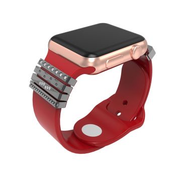  Stainless Steel Dcorative Ring 4 pcs/set of Jewelry Strap Accessories Valentine's Day Gift for Smart Watch Strap Series Se 6 5 4 3 