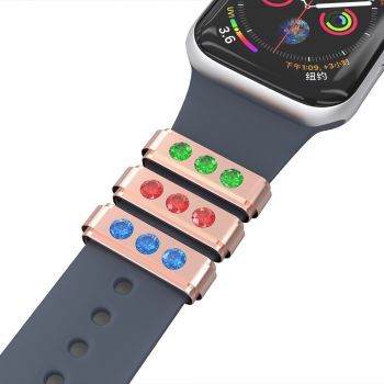 Smart Watch Rubber Sport Band Adornment Decorative Ring Loops For Watch Band  Strap Charm