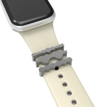 Heart-shaped Ring Loops For Couple Watch Band Strap Charm Adornment For Smart Watch Sport Rubber Band
