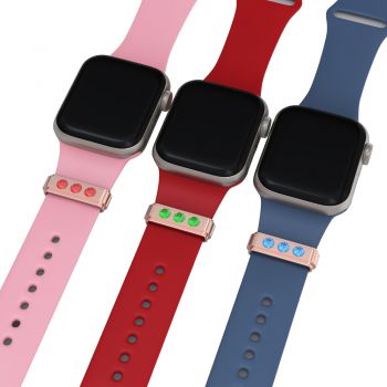 Smart Watch Rubber Sport Band Adornment Decorative Ring Loops For Watch Band  Strap Charm