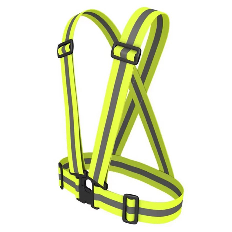 High Visibility Elastic Reflective Safety Strap Vest for Night Running Cycling