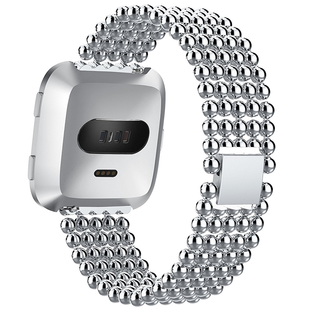 Bling Band For Fitbit Versa Smart Watch Stainless Steel Replacement Bracelet Wit