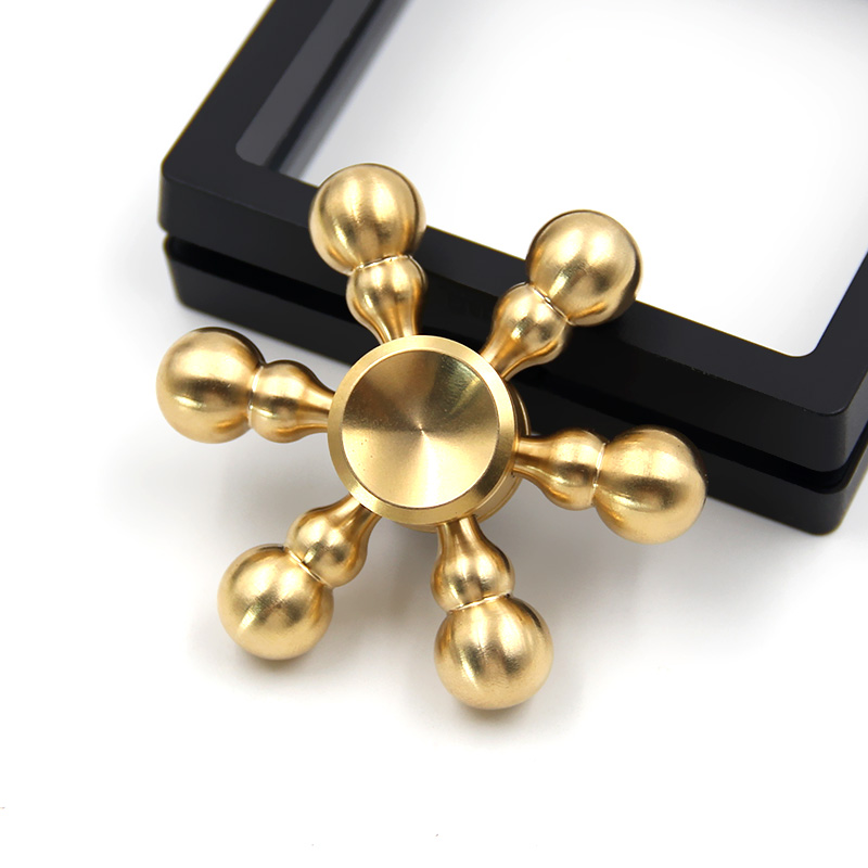 brass Detachable six sided hand spinner toy fidget spinner