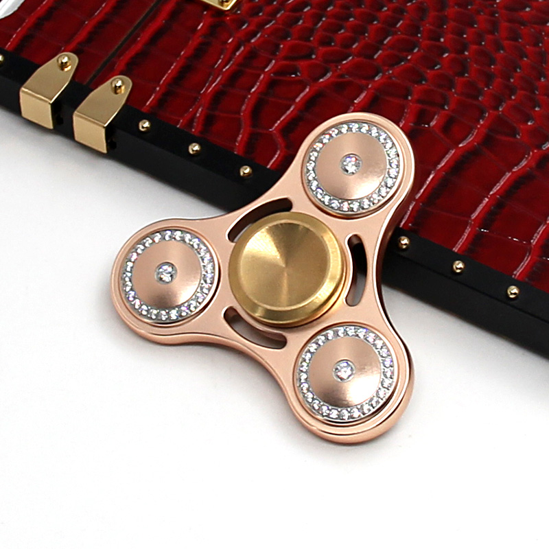 Gold Fidget Spinner With Diamonds