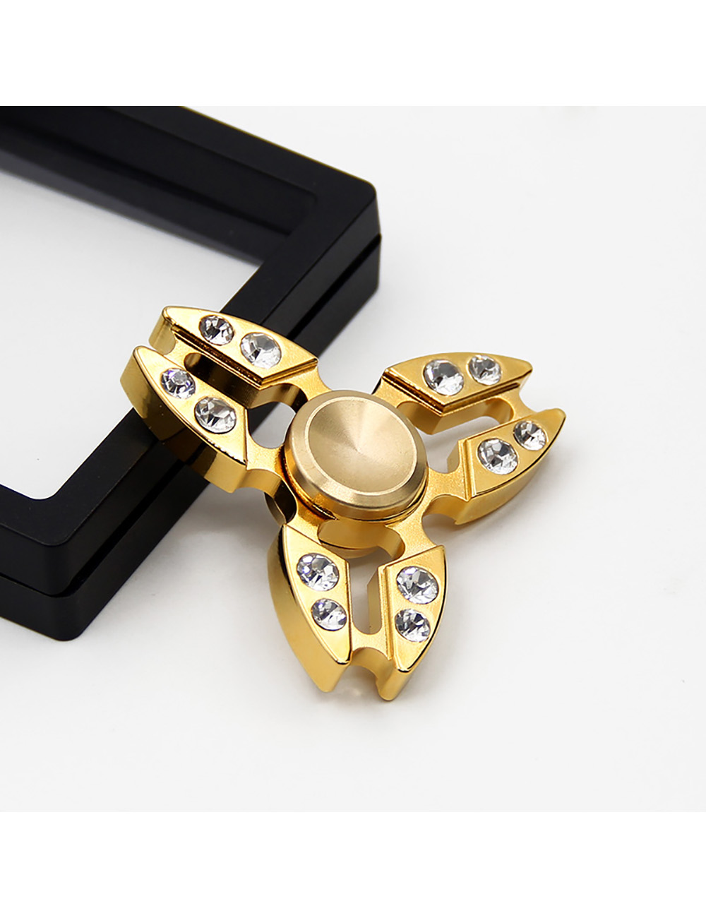 diamond fidget spinner with 24kt gold platin